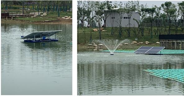 solar fountain aeration system